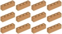 LEGO 3010 BRICK 1x4 nugát pr. (20 g) 12 ks.