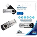 MEDIARANGE PENDRIVE 64 GB USB 2.0 OTOČNÝ KOVOVÝ