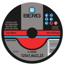 BERG REZNÝ KOTÚČ NA INOX OCEL 125x1,6x22 OCEL 1,6 ODOLNÝ NEREZ NEREZ