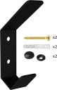 Dvojitý háčik vešiak predsieň Kúpeľňa Loft Black