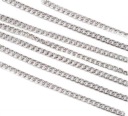 VEĽKOOBCHODNÝ REŤAZKOVÝ PRSTEŇ 3/2 MM 5M REŤAZ STRIEBORNEJ FARBY NA VÝROBU ŠPERKOV