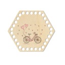 BSZ466-UV Základňa košíka - šesťhran 15,3x13,4cm - ružová