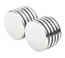 Neodymový magnet okrúhly 10x1 mm 10ks, silný horčík