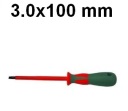 Izolovaný plochý skrutkovač 3,0 x 100 mm Jonnesway