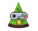 Papierové KLOBÚKY narodeninové GAME ON pixels 6 ks