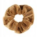 Veľká gumička do vlasov SCRUNCHIE Velour Svetlohnedá