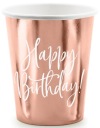 HRNÍČKY PAPI HAPPY BIRTHDAY, RUŽOVÉ ZLATÉ NARODENINY