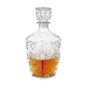 SKLENENÁ KARAFA NA WHISKY, DEKORATÍVNA FĽAŠA na likéry S KORKOM