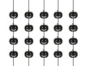Halloweenska tekvicová závesná dekorácia - 20 ks