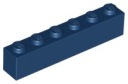 LEGO 3009 BRICK 1x6 tmavomodrá NOVINKA (2g)