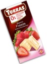 Torras Biela čokoláda s jahodami bez cukru