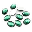 Štrasové kamienky na šitie akrylové oválne 18x13x5mm 10 ks