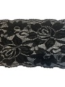 ŠTÝLOVÁ OZDOBNÁ ČIPKA 9CM, ELASTICKÁ, ČIERNA