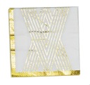 Papierové obrúsky BIELE ZLATÉ narodeniny 10 ks párty 33X33 cm svadobné glamour