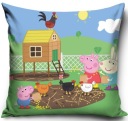 obliečka na vankúš Jasiek PEPPA PIG a George kŕmenie sliepok 40x40