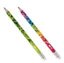 1ks hrubá trojuholníková ceruzka 2B s gumou na učenie sa písať PIXI HAPPY COLOR