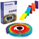 DOMINO 120 kusov FAREBNÉ DREVENÉ BLOKOVÉ PUZZZLE PRE DETI