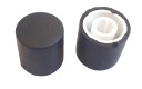 Gombík zosilňovača 16mm čierna guma pre 6mm skosený potenciometer