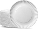 Papierové taniere Clarina, biele, 18 cm, 50 kusov