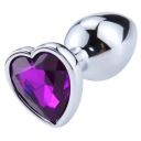 Análny kolík s kryštálovým srdcom Veľkosť S Análny kolík Sex Erotic Gadget