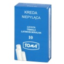 Školská krieda, biela, bezprašná, okrúhla TOMA, 10 ks