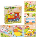 VZDELÁVACIE DREVENÉ BLOKY 9 EL PUZZLE VEĽKÝ VÝBER