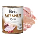 BRIT PATE & MEAT Mokré krmivo pre psov Králik 800g