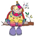 NÁLEPKA NA OKNO, ZRKADLO, SKLO, KLAUN, KLAUN, CIRKUS