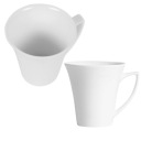 PORCELÁNOVÁ ŠÁLKA, BIELY HLADKÝ HRNČEK PORCELÁN ŠTVRTÝ 190ML HOMEDELUX
