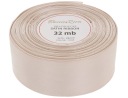 Stuha saténová stuha na ozdobnú svadobnú výzdobu 38mm 32mb béžová