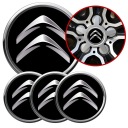 4 Emblémy Krytky ráfikov Kryty kolies Kolesá CITROEN SET TOP 53 mm