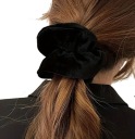 SCRUNCHIES RUB NA VLASY, BLACK VELVET
