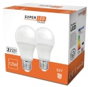Sada 2x E27 LED žiarovky 12W = 100W SuperLED