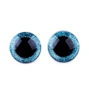GLITTER BLUE MASKOT EYES 20 mm