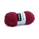 100g bavlnená akrylová priadza Jeans Plus 66 bordová