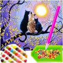 DIAMANTOVÉ VÝŠIVKY Výstrižky Diamantová maľba CATS PAINTINGS od Diamonds
