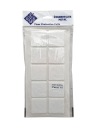 Plstené podložky na biele stoličky 4 x 4 cm - 10 ks.
