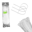 Sťahovacie pásky Sťahovacie pásky 2,5x200mm Biele Balenie 100 kusov