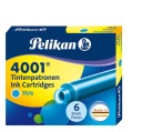 Krátke tyrkysové atramentové kazety Pelikan 4001