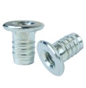 Zásuvka 10x M8 x 16 mm s límcom na prírodné drevo, biely pozink
