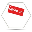 Kovový prsteň SILVER HEXAGON, základňa pre lapač snov a kruh z drôtu makramé