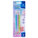 Grafitové ceruzky Trojuholníkové HB Jumbo ASTRAKIDS UNICORN 3ks + strúhadlo