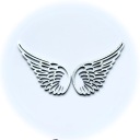 Anjelské anjelské krídla Silver 3 páry Single 8cm