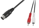Kábel DIN zástrčka 5p - 2x RCA zástrčka 1,2m (0413)