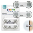 AKUKU MULTIFUNKČNÉ ZABEZPEČENIE SKRINÍKOV A ZÁSUVKOV ZÁMKY 9CM 2KS