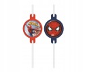 Papierové tuby (slamky) s medailónom Spiderman Crime Fighter, 4 ks.