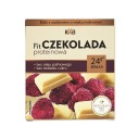FIT Proteínová čokoláda 80g KWB Biela Malina