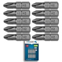 MAGNETICKÉ SKRUTKOVAČE BITOV 10 KS PH2 PHILIPS TIP 25MM
