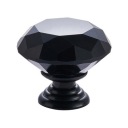 VERA CRYSTAL gombík nábytkový čierny 30mm GLAMOUR