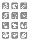 Glitter Tattoo Template MIX Designs Small 1